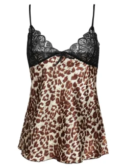 Solada Canotta intima leopardata con pizzo