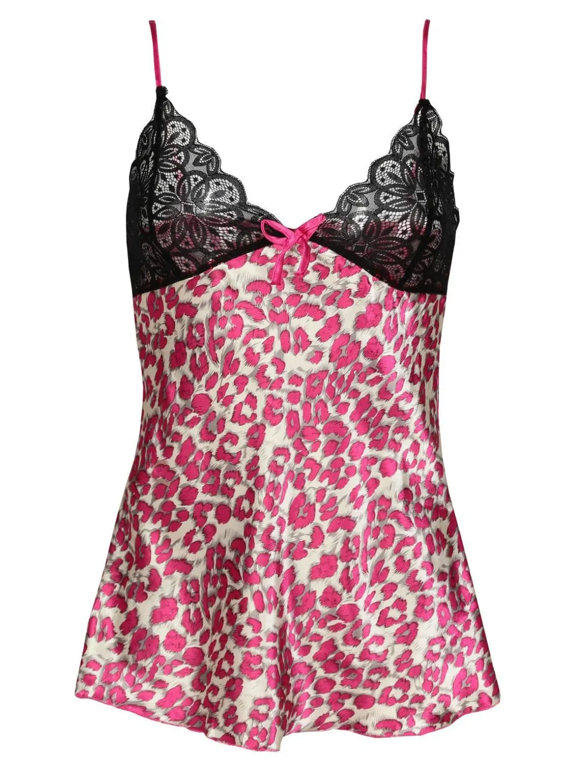 Solada Canotta intima leopardata con pizzo