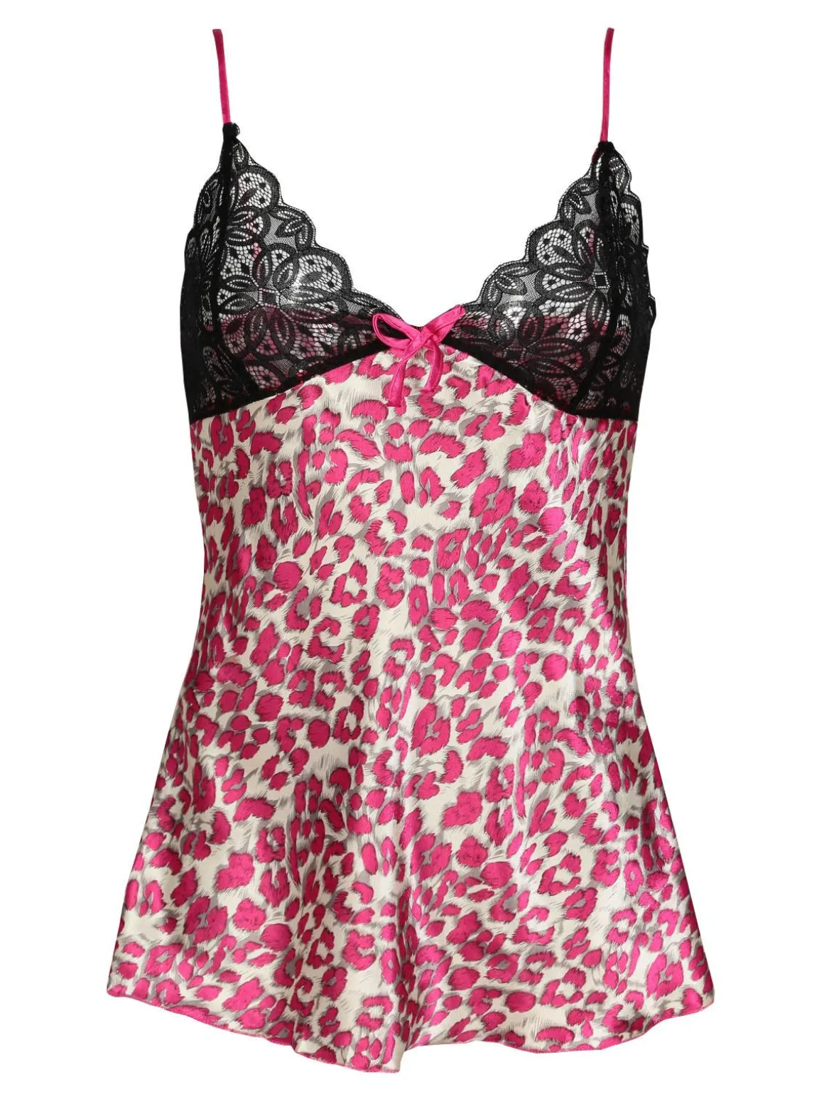 Solada Canotta intima leopardata con pizzo