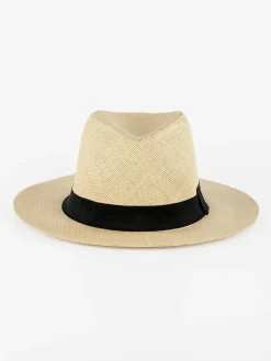 Solada Cappello panama di carta con nastro