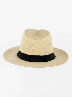 Solada Cappello panama di carta con nastro