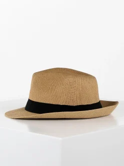Solada Cappello panama di carta con nastro