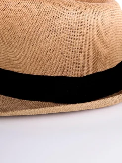 Solada Cappello panama di carta con nastro