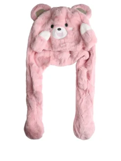 Solada Cappello peloso con orecchie - rosa