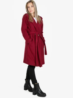 Solada Cappotto donna con cintura e bottoni a doppiopetto