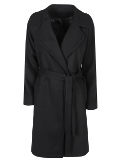 Solada Cappotto donna con cintura e bottoni a doppiopetto