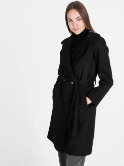 Solada Cappotto donna con cintura e bottoni a doppiopetto
