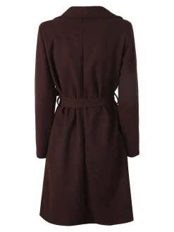 Solada Cappotto donna con cintura e bottoni a doppiopetto