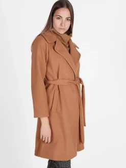 Solada Cappotto donna con cintura e bottoni a doppiopetto