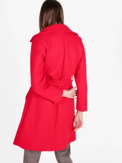 Solada Cappotto donna con cintura e bottoni a doppiopetto