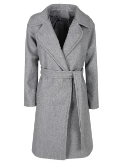 Solada Cappotto donna con cintura e bottoni a doppiopetto