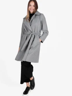 Solada Cappotto donna con cintura e bottoni a doppiopetto