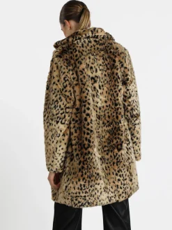 Solada Cappotto donna leopardato in ecopelliccia
