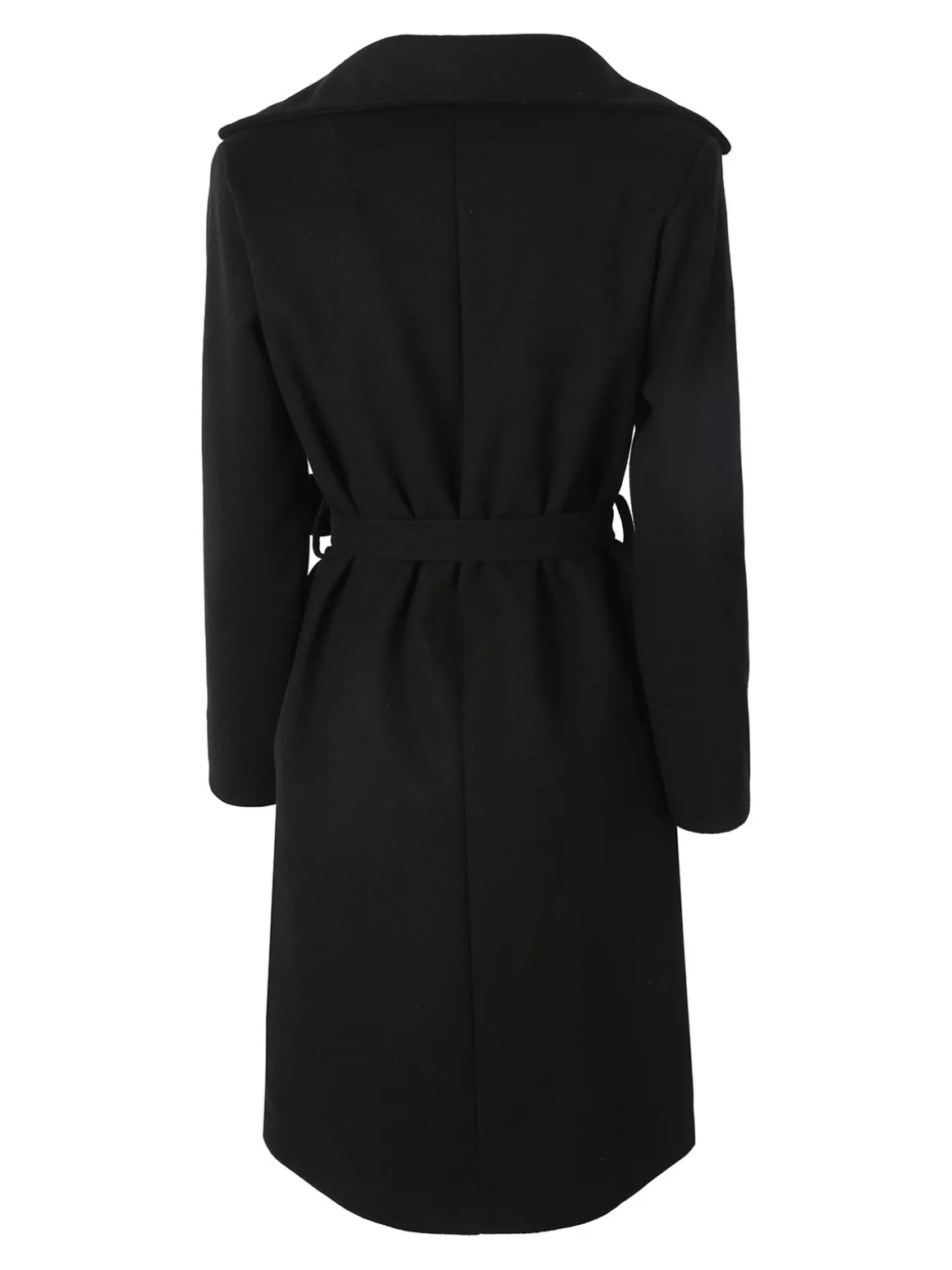 Solada Cappotto donna midi a doppiopetto - nero