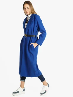 Solada Cappotto lungo classico donna con cintura