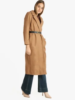 Solada Cappotto lungo classico donna con cintura