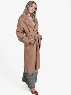 Solada Cappotto lungo da donna con chiusura a doppiopetto