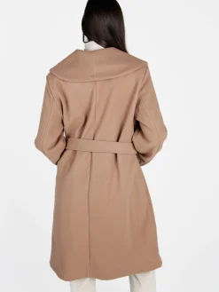 Solada Cappotto lungo da donna con cintura da annodare