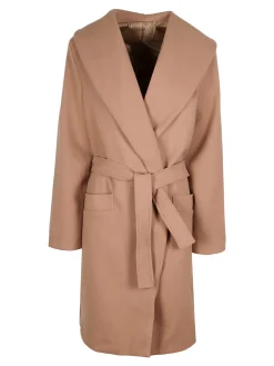 Solada Cappotto lungo da donna con cintura da annodare