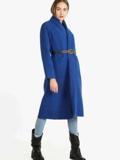 Solada Cappotto lungo da donna aperto con cintura