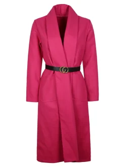 Solada Cappotto lungo da donna aperto con cintura