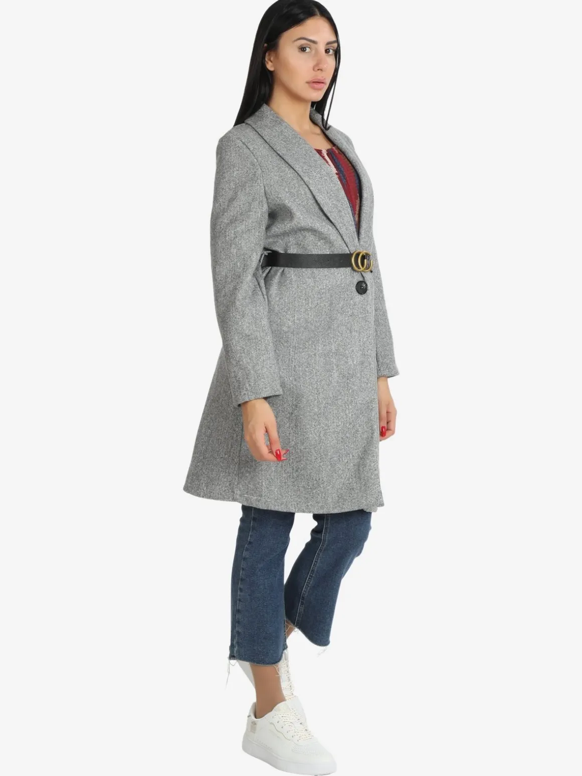 Solada Cappotto lungo donna con cintura