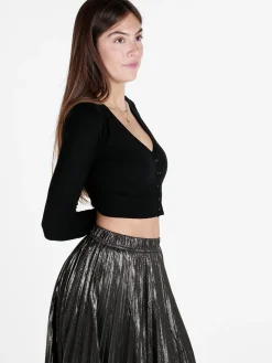 Solada Cardigan crop da donna in maglia