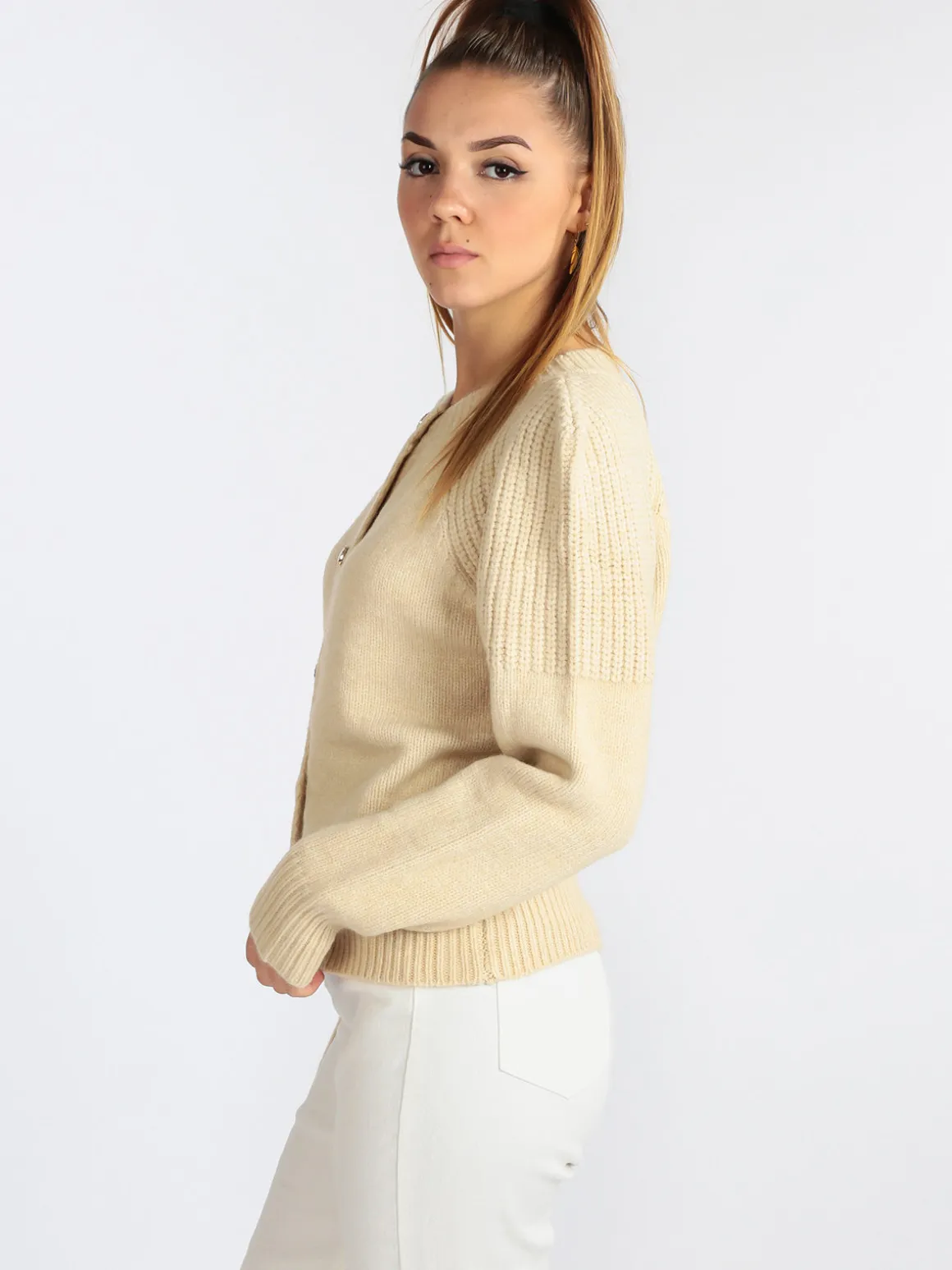 Solada Cardigan da donna in maglia con bottoni