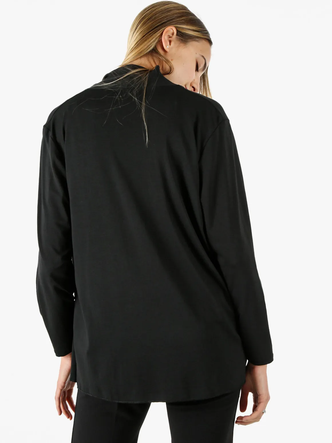 Solada Cardigan donna a maniche lunghe in viscosa - nero