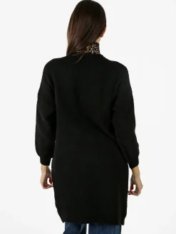 Solada Cardigan donna aperto in misto lana - nero