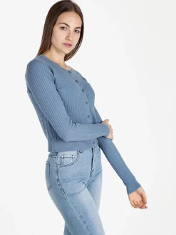 Solada Cardigan donna a trecce con bottoni
