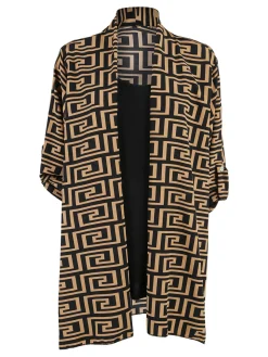 Solada Cardigan donna con stampe e top - cammello