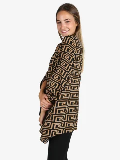 Solada Cardigan donna con stampe e top - cammello