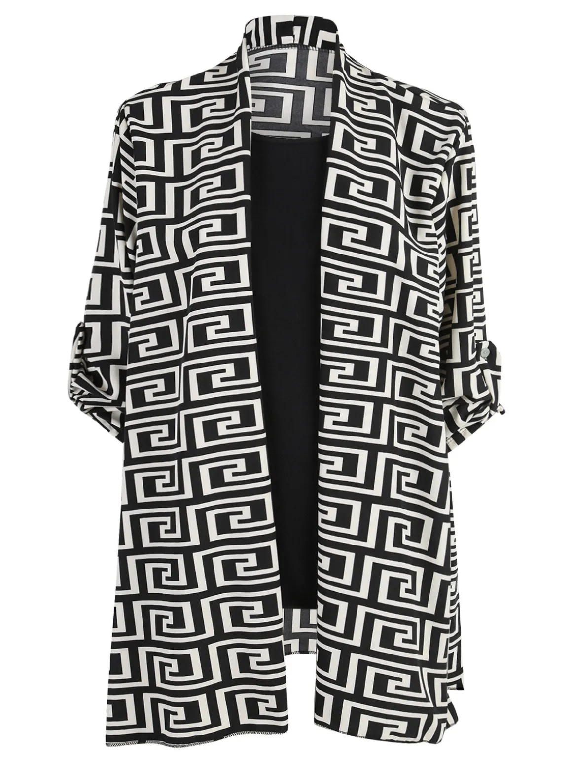 Solada Cardigan donna con stampe e top - bianco