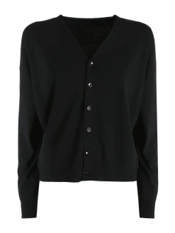 Solada Cardigan donna in maglia con inserti jeans - panna