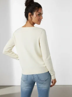 Solada Cardigan donna in maglia con bottoni - giallo