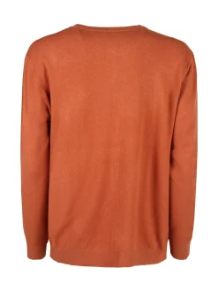 Solada Cardigan donna in maglia con bottoni - arancione
