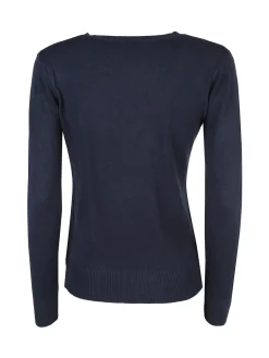 Solada Cardigan donna in maglia con bottoni - blu scuro