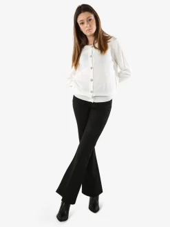 Solada Cardigan donna in maglia con bottoni - arancione