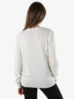 Solada Cardigan donna in maglia con bottoni gioiello - bianco