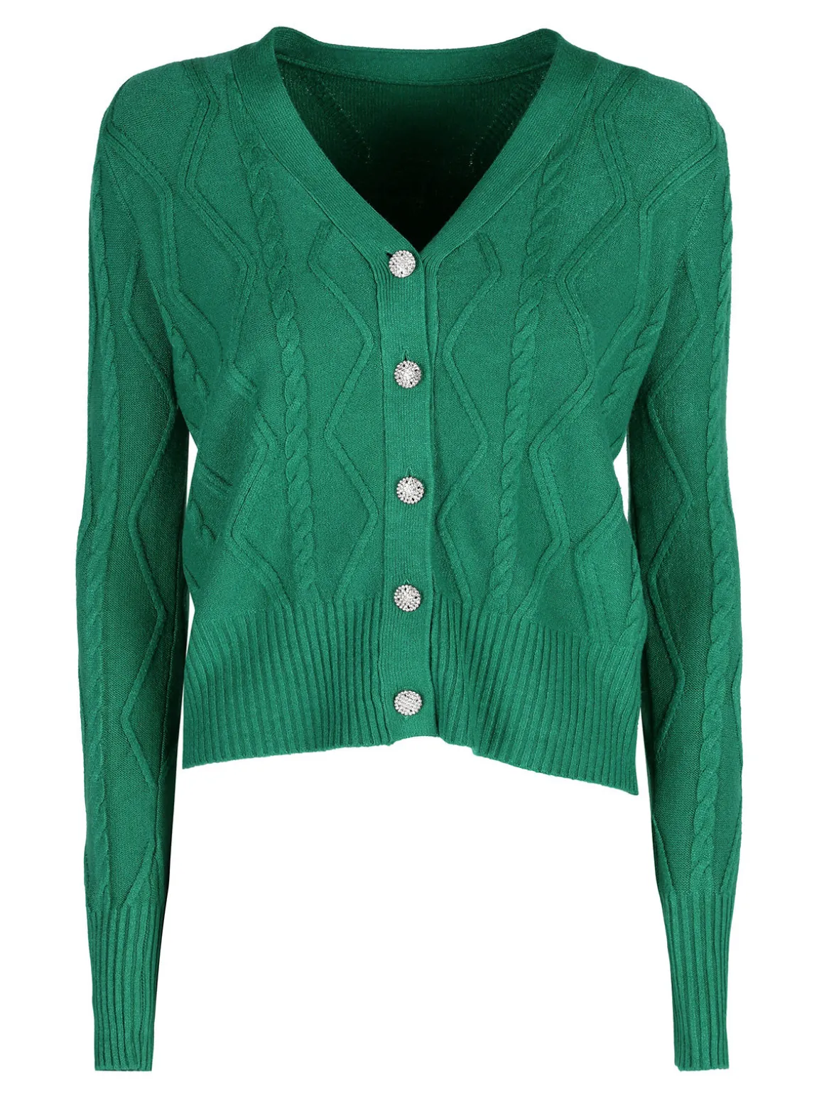 Solada Cardigan donna in maglia con bottoni di strass