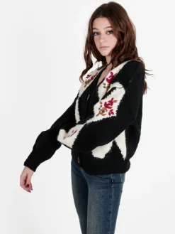Solada Cardigan donna oversize in maglia con bottoni