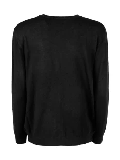Solada Cardigan girocollo da donna in maglia - nero
