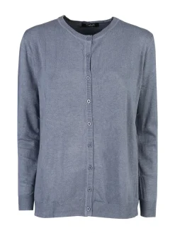 Solada Cardigan girocollo da donna in maglia - jeans