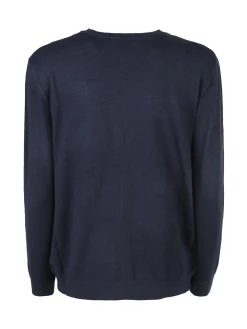 Solada Cardigan girocollo da donna in maglia - blu scuro