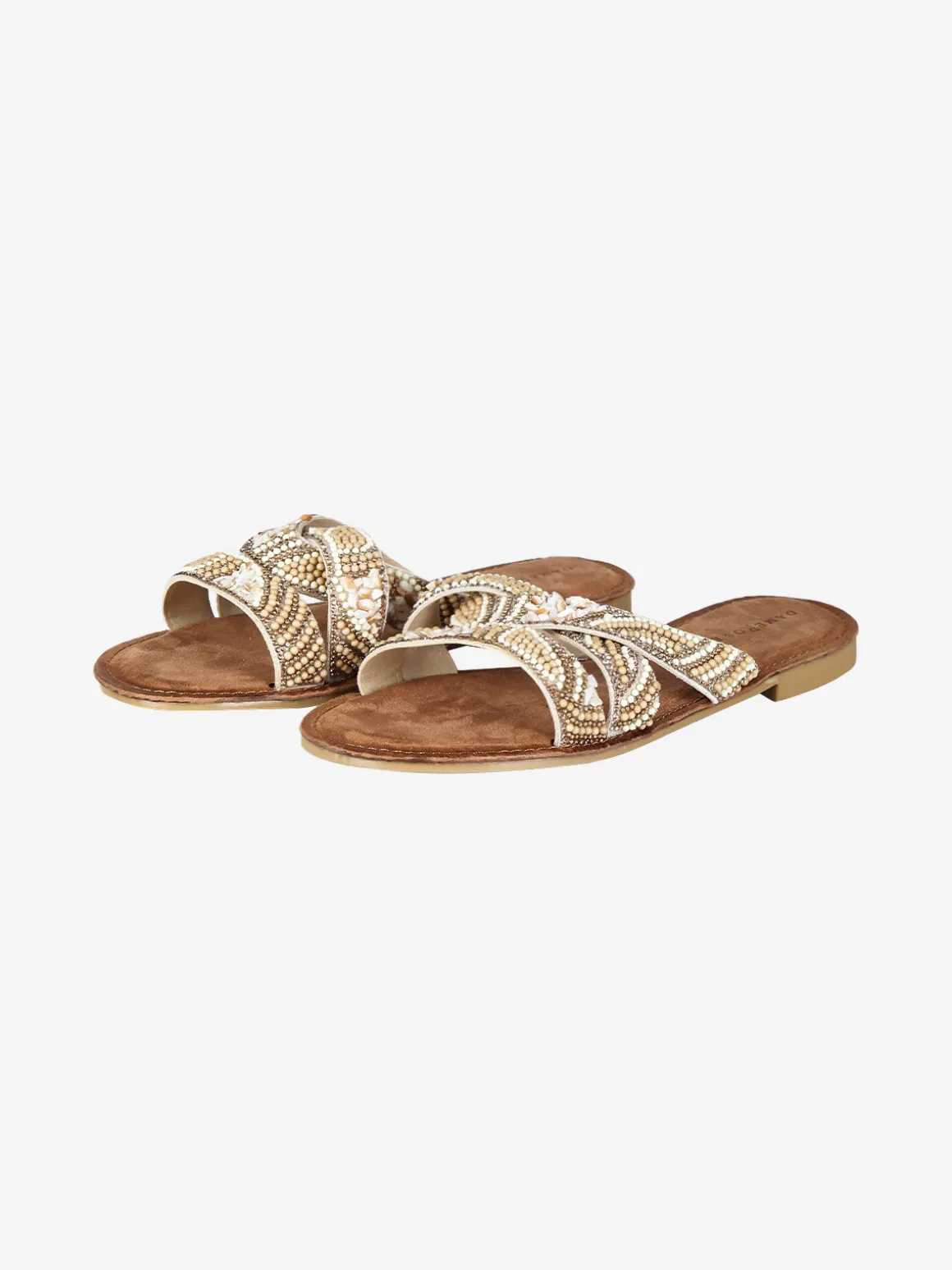 Solada Ciabatte donna con fasce incrociate decorate