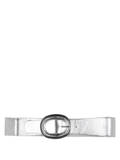 Solada Cintura elastica da donna con fibbia ovale - argento