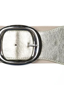 Solada Cintura elasticizzata da donna con fibbia argentata - oro