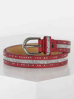 Solada Cintura in ecopelle con strass