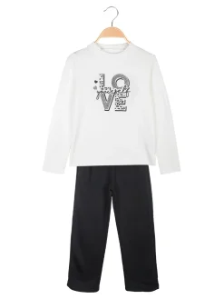 Solada Completo 2 pezzi da bambina con maglia a lupetto